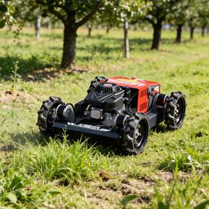 맞춤형 가스 엔진 휠 원격 제어 잔디 깎는 기계, 공원 과수원 잔디용 전지형 잔디 절단기