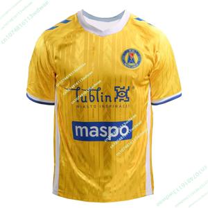 새로운 2026 최신 폴란드 슈퍼 축구팀 남성 유니폼 폴란드 모터 루블린 속건성 축구 소년 훈련 팬 티셔츠