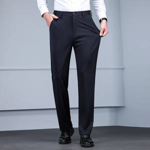 29-42 남성 여름 얇은 패션 비즈니스 캐주얼 정장 바지 긴 바지 남성 탄성 스트레이트 슬리브 정장 바지 플러스 사이즈 28-40