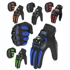 오토바이 레이싱 장갑 낙상 방지 남성 여름 모토크로스 보호 장비 통기성 블루 레드 그립 팜 ﻿