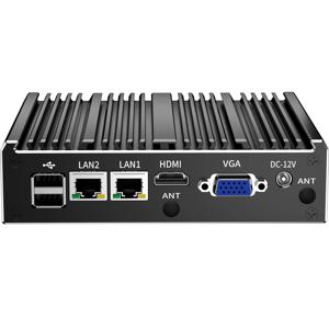 가장 저렴한 N2840 J1900 J4125 N2930 팬리스 미니 PC 듀얼 LAN 2xCOM RS232/RS485 VGA HD 소형 사무실용 데스크탑 컴퓨터 윈도우 11