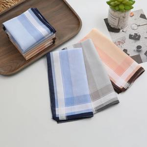 3/6Pcs 손수건 순수 면 땀 닦는 작은 사각형 수건 골동품 구식 클래식 향수를 불러일으키는 땀 흡수 40cm