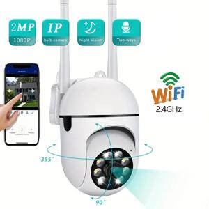 A7 IP 카메라 스마트 야외 가정용 보안 WIFI CCTV 감시 카메라 컬러 야간 투시경 무선 HD 양방향 오디오 카메라 TF 카드 지원