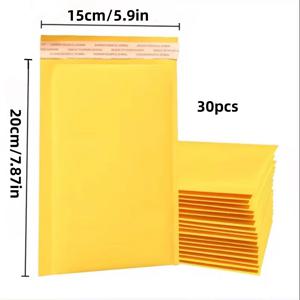 30개의 두꺼운 충격 방지 버블 봉투(내장형 자체 접착식 방습 라이닝 포함)——소기업이 패키지를 보내고 깨지기 쉬운 물건을 운송할 수 있도록 설계됨
