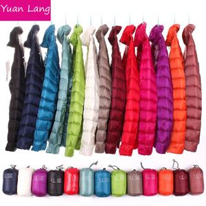 여성 화이트 덕다운 재킷 겨울 가을 여성용 초경량 다운 재킷 슬림 솔리드 긴팔 파카 캔디 컬러 지퍼 코트