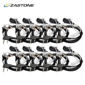 10pcs Zastone 에어 어쿠스틱 튜브 이어폰 이어폰 헤드폰 마이크 Ham CB 라디오 PMR446 Baofeng Zatone 워키 토키
