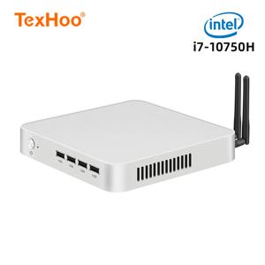 TexHoo 미니 PC 컴퓨터, 인텔 코어 i7 10750H i5 12450H CPU 데스크탑, 윈도우 11 프로 시스템 유닛, 오피스 ITX DDR4 NVMe WiFi6, 신제품