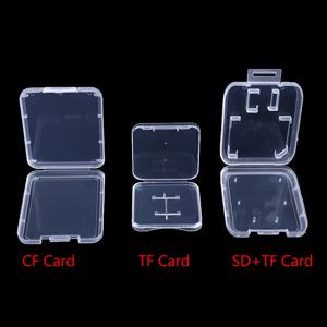 투명 SD TF CF 메모리 카드 보관함, 거치대 박스, 개인 보호 케이스, 메모리 카드 투명 플라스틱 케이스, 10 개, 신제품
