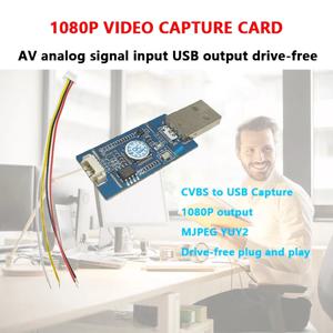 비디오 캡처 카드 CVBS-USB 캡처 AV CVBS 아날로그 신호 S-VIDEO, 디지털 USB,TYPE-C 마더보드 드라이버 프리, 1080P
