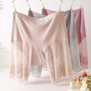 플러스 사이즈 임신 안전 반바지, 하이 웨이스트 섹시 레이스, 마찰 방지 보이쇼츠, 임신 언더 스커트, 5XL, 여름