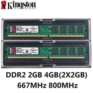 Kingston Memoria Ram DDR2 2GB 4GB(2X2GB) 키트 DIMM 메모리 RAM 컴퓨터 데스크탑 667MHz 800Mhz PC2-5300 6400 ddr2 ram 메모리