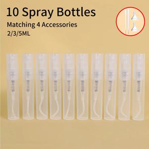 10pcs 4 액세서리 2/3/5ml 누출 방지 여행용 향수 분무기, 10개 스프레이 병, 2개 깔때기, 2개 Droppers 리필 가능