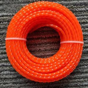 LUSQI 5m/10m/15m*2.4mm/2.7mm/3mm/3.5m/4mm 잔디 트리머 라인 나일론 스파이럴 브러시 커터 로프 잔디깎이 헤드 액세서리