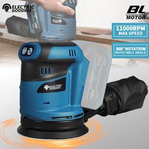 Makita 18V 배터리 용 전기 여신 브러시리스 샌더 디스크 11000rpm 무선 목공 샌딩 퍼티 연마 전동 공구 ﻿