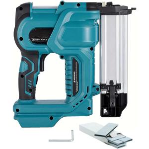 무선 네일 건, Makita 배터리와 호환되는 18GA 2 in 1 네일러/스테이플러 건, 500개의 스테이플이 있는 2개 모드, 500개의 못(배터리 없음)
