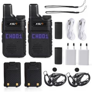 KSUT M6 핸드 헬드 PMR446 FRS 워키 토키 2pcs 어린이를위한 라디오 방송국 송신기 세트 무선 장치 양방향 라디오