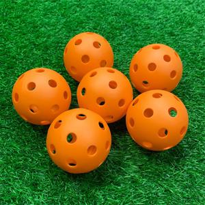 72MM Floorball 스틱 PE 플라스틱 필드 하키 야외 거리 스포츠 훈련을위한 26 구멍 아이스 하키 퍽 장비