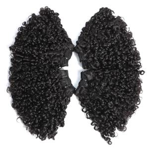 부드럽고 건강한 더블 그린 픽시 컬 버진 베트남어 원시 인도 킨키 컬리 100% 인간 헤어 확장 번들 폐쇄 없음