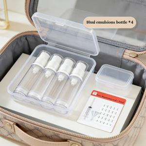 1세트 5-15ML 투명 빈 리필 가능한 에어리스 진공 펌프 크림 로션 및 스프레이 휴대용 병 세트 샘플 포장 화장품용