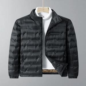 남성용 비즈니스 캐주얼 다운 재킷, 스탠드 칼라 바람막이, 화이트 덕 다운 패딩, 경량 패딩 코트, 빅 사이즈 8XL, 겨울