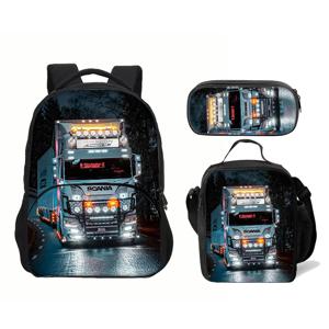 스카니아 대용량 학교 배낭, 남아 여아 책가방, 학생 학교 가방, 만화 여행 배낭, 숄더백