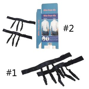 1 쌍 패션 셔츠 스테이 스커트 홀더 신사 다리 멜빵 양말 교정기 탄성 유니폼 비즈니스 스트랩 셔츠 가터 훈장