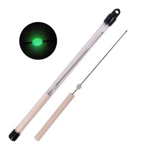 1pc 22.5cm 웜 미끼 바늘 드릴러 탈출 없음 후크 바늘 빠른 지렁이 후크 바늘 핀 중공 가스 바늘 FishingTool