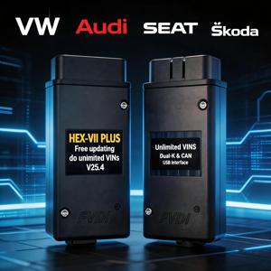 2025 HEX VII PLUS는 VIN 온라인 VAG HEX V2 Plus VAG COM 진단 코딩 VCDS-PLUS용 하드웨어 USB 인터페이스를 제한하지 않습니다.