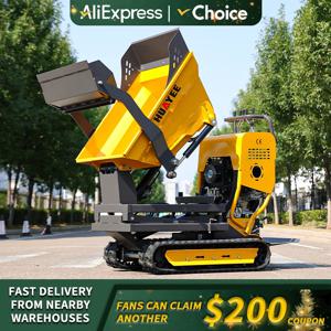   HUAYEE 500kg 미니 크롤러 덤퍼 맞춤형 빠른 배송 산악 경사면 사용 미니 덤퍼 도매