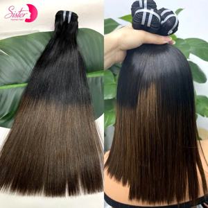 여성용 더블 드로잉 본 스트레이트 생 버진 헤어 익스텐션, 베트남 인모 번들, 24 인치, 26 인치, 100%