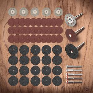 60pcs 다이아몬드 커팅 디스크 샌딩 그라인딩 휠 세트 목공 금속 Dremel 미니 드릴 로타리 도구에 대 한 원형 톱 블레이드