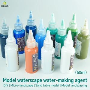 50ml 인공 리플 강 물 효과 디오라마 액세서리 인형 호수 풍경 폭포 만들기 재료 나무 물경