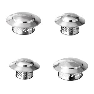 80/110/160/200mm 레인 커버 외부 벤트 방풍 방수 지붕 파이프 배기 후드 스테인레스 스틸 통기성 굴뚝 캡 하우스