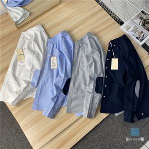 남성용 순면 옥스퍼드 천 셔츠 워싱 솔리드 컬러 캐주얼 패션 도시 스타일 긴팔 샤프 칼라 사계절 착용