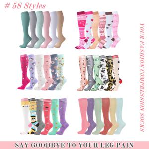 새로운 남성 여성 압축 양말 레깅스 러닝 마라톤 압력 축구 성인 양말 네트워크 레드 압력 간호사 남성 양말