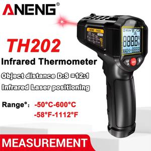 ANENG TH202 50~600도 섭씨 고정밀 LCD 백라이트 휴대용 고온계 (산업용, 가정용 및 일상용)