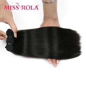 Miss Rola 헤어 본 스트레이트 더블 드로우 헤어 익스텐션 100% 실제 인간 헤어 보장 스트레이트 헤어 위브 레미 더블 위사