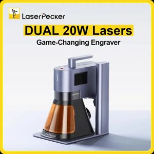 LaserPecker LP5 휴대용 듀얼 레이저 조각기 8K WiFi 지능형 조각 기계 - 금속 플라스틱 목재용 APP/PC 듀얼 제어