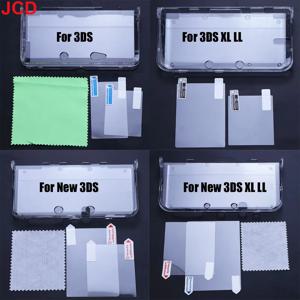 JCD 플라스틱 투명 크리스탈 쉘 스킨 케이스 커버 (3DS, 3DS XL, LL, New 3DS, New 3DS XL/LL 게임 콘솔용) 스크린 보호 필름 포함