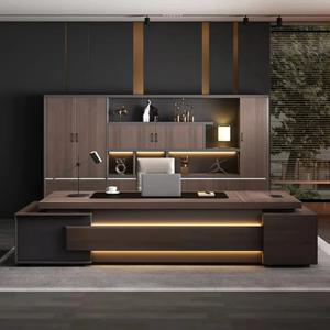 고급 사무용 책상, 트리아민 보드 소재(페인트 없음)로 제작되었으며 강한 내마모성, CEO 사무실에 적합