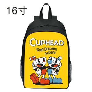 새로운 인쇄 된 차 컵 헤드 Cuphead 패턴 배낭 만화 12 학년 경량 배낭 원피스 dropshipping