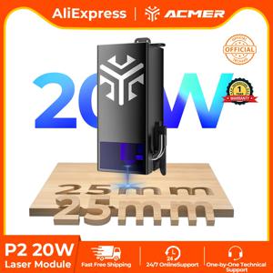 ACMER P2 20W 레이저 모듈 블루 다이오드 모듈 레이저 헤드 업그레이드 키트 (ACMER P1 P2 CNC 레이저 조각 및 절단기용)