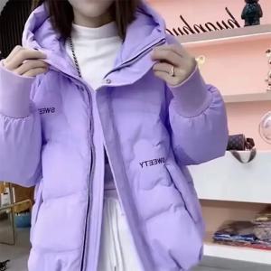 2025년 가을 겨울 여성용 따뜻한 푸퍼 파카, 신상 긴팔 캐주얼 후드 숏 다운 코튼 패딩 재킷 여성 아우터