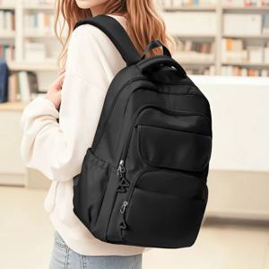 여성용 노트북 배낭, 학교, 고등학교 및 대학 책가방에 내구성이 뛰어난 멀티 포켓 디자인, 청소년을 위한 여행용 배낭