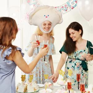 만두 머리 장식 사랑스러운 귀여운 할로윈 코스프레 플러시 모자 테마 파티 머리 장식 어린이 날을위한 재미있는 축제 액세서리