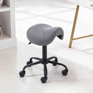 뷰티 살롱 안장 의자 360 °   회전식 유압 리프트 의자 인체 공학적 치과 작업 좌석 PU 쿠션이있는 피로 방지 살롱 의자