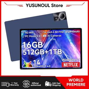 2025년 핫세일 슈퍼 14인치 대화면 태블릿 PC 안드로이드14 4G 통화 가능 태블릿 16GB+512GB 블루투스 5G 와이파이 GPS 구글 플레이 패드