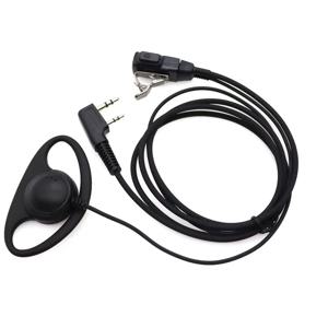 Baofeng Kenwood Puxing TYT 라디오 액세서리 용 마이크 PTT D 자형 워키 토키 이어폰 헤드폰이있는 2 핀 워키 토키 헤드셋