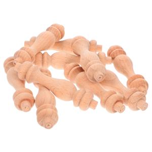 10개 로마 기둥 나무 장식품 미완성 원목 기둥 장식 울타리 기둥 수리 DIY 난간 빈티지 스핀들 브래킷