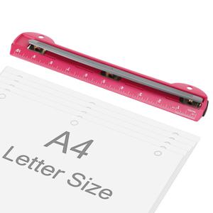 EAGLE 3홀 펀치 A4/레터 용지용 휴대용 펀치 인치 눈금 및 분리형 트레이 포함, 3링 바인더에 맞춤